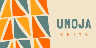 Celebrating Umoja brown whimsical-color-block