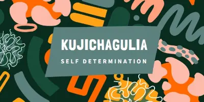 Honoring Kujichagulia green whimsical-color-block