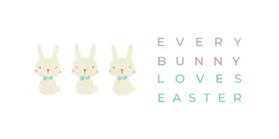 Happy Easter to every bunny white whimsical-color-block