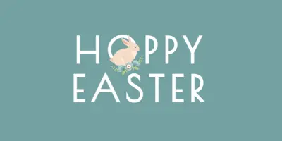 Hoppy Easter green modern-simple