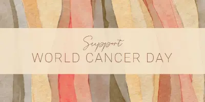 Supporting World Cancer Day yellow modern-simple