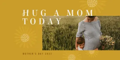 Give mom a hug yellow organic-boho