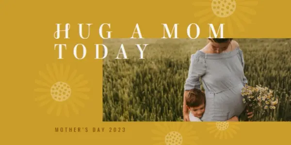 Give mom a hug yellow organic-boho