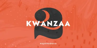 Celebrate the second day of Kwanzaa orange organic-simple