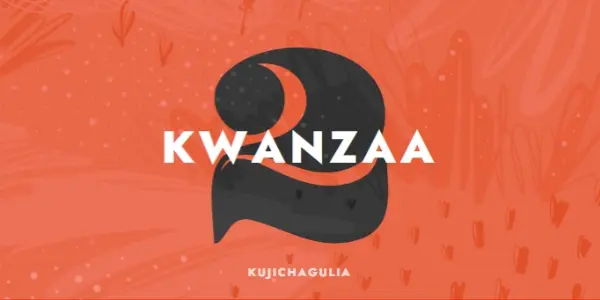Celebrate the second day of Kwanzaa orange organic-simple