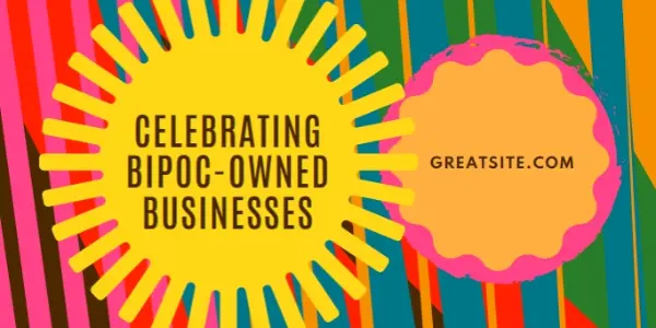 Celebrate BIPOC-owned businesses yellow modern-color-block