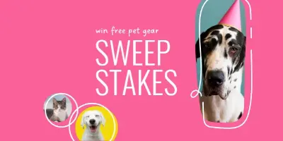 Super sweepstakes pink whimsical-line