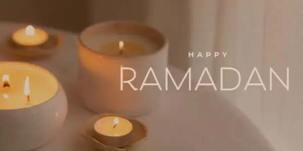 Happy Ramadan brown modern-simple