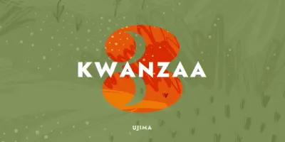 Celebrate the third day of Kwanzaa green organic-simple