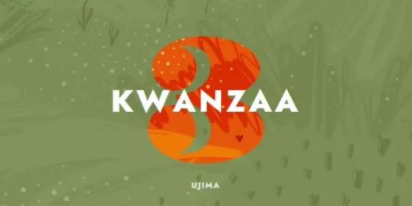 Celebrate the third day of Kwanzaa green organic-simple