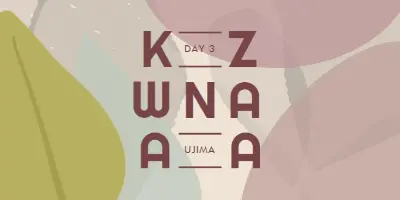 Ujima for Kwanzaa gray organic-simple