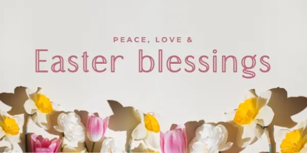 Easter peace and love gray modern-simple