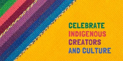 Celebrate Indigenous creators yellow organic-simple