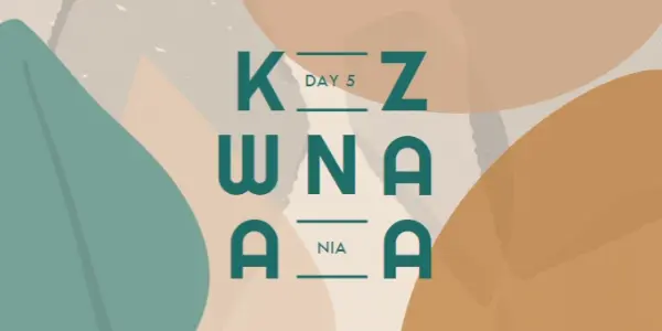 Nia for Kwanzaa brown organic-simple