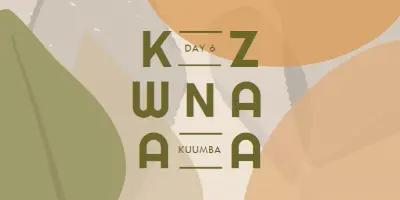 Kuumba for Kwanzaa gray organic-simple