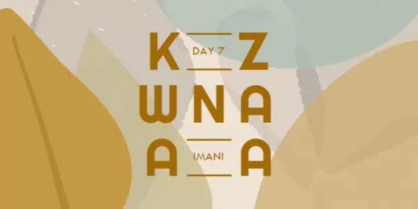 Imani for Kwanzaa brown organic-simple