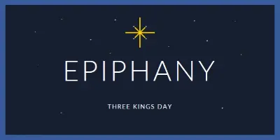 Observing Epiphany blue modern-simple