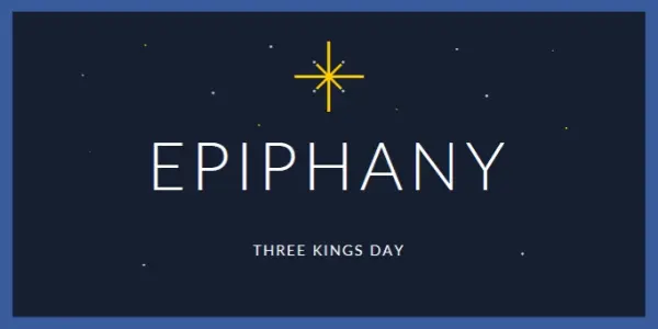 Observing Epiphany blue modern-simple