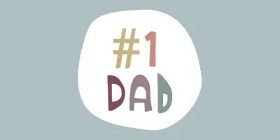 The best dad blue organic-simple