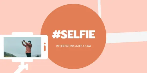 Selfie schtick orange modern-color-block