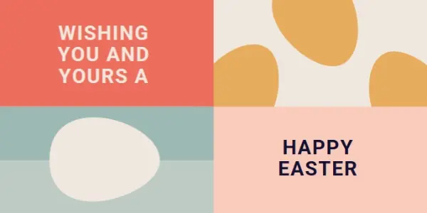Happy Easter to you and yours orange modern-color-block