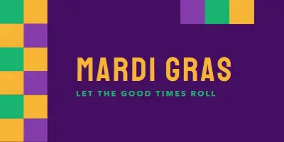 Mardi party purple modern-color-block