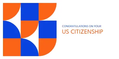 Congratulations on citizenship red modern-geometric-&-linear