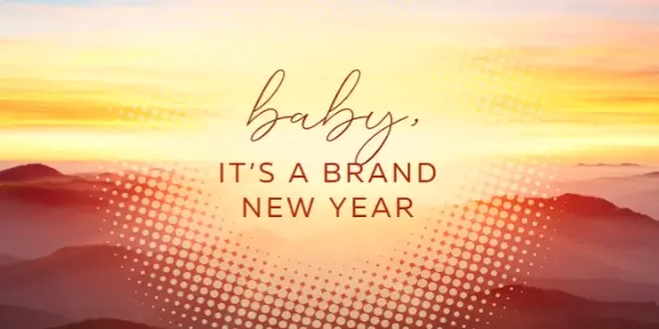 Baby new year yellow modern-simple