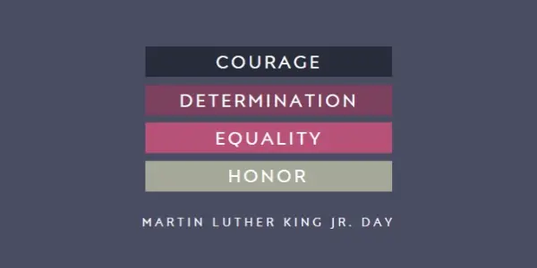 Honoring Martin Luther King purple modern-simple