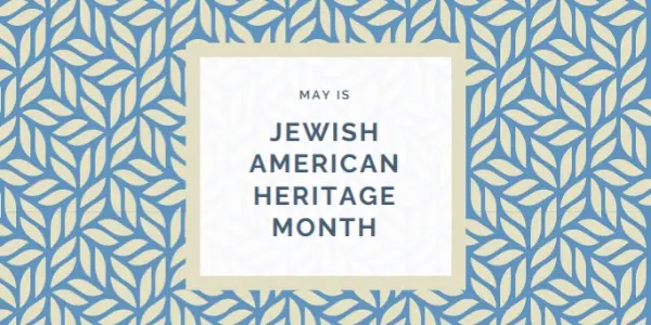 Celebrating Jewish American Heritage blue modern-simple