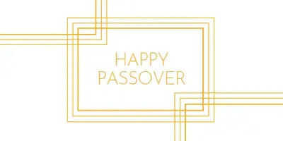 Happy Passover white modern-geometric-&-linear
