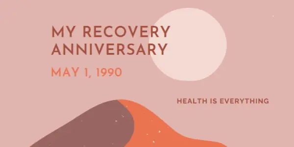 My recovery anniversary pink organic-boho