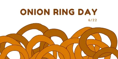 Rings by the dozen orange whimsical-line