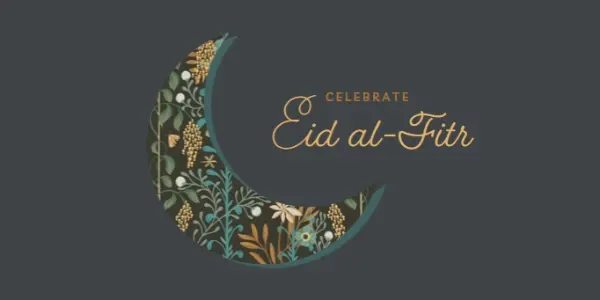 Celebrating Eid al-Fitr black modern-simple