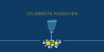 Celebrating Passover blue whimsical-color-block