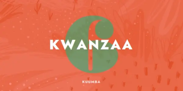 Celebrate the sixth day of Kwanzaa orange organic-simple