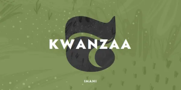 Celebrate the seventh day of Kwanzaa green organic-simple