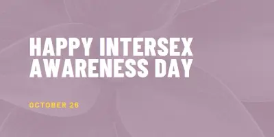 Happy Intersex Awareness Day purple modern-bold