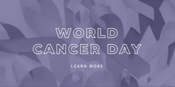 World Cancer Day purple modern-simple