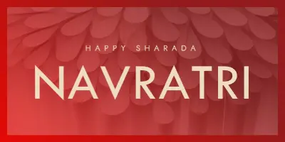 Happy Sharada Navaratri red modern-simple