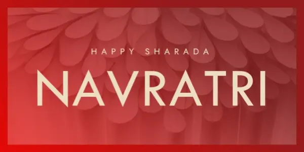 Happy Sharada Navaratri red modern-simple