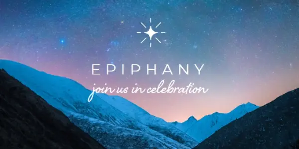 Epiphany celebration blue modern-simple