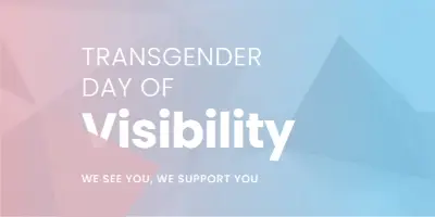 Trans Day of Visibility blue modern-geometric-&-linear