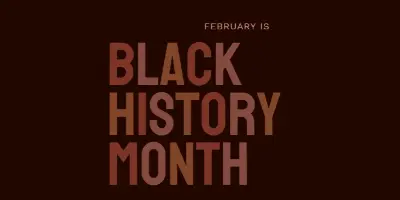 Celebrating Black History Month brown modern-bold