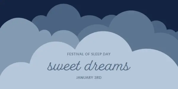 Only dreaming of more sleep blue whimsical-color-block