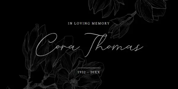 Loving memories black vintage-botanical