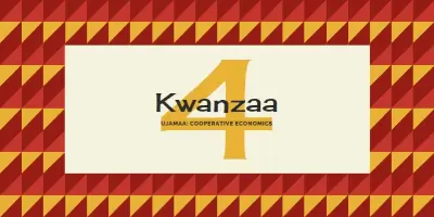 Cooperative economics for Kwanzaa red modern-geometric-&-linear