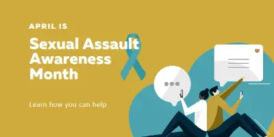 Sexual assault awareness yellow modern-color-block