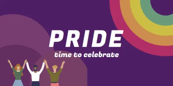 Celebrating Pride purple modern-bold