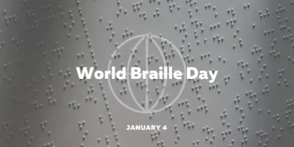 Celebrate World Braille Day gray modern-simple